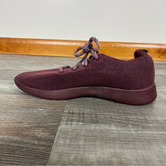 Allbirds Womens Wool Runners Shoes 9 Sneakers Comfort Casual Lightweight Maroon - Picture 7 of 10